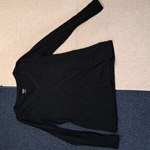 Mossimo Supply Co. Black V-Neck Long Sleeve Top